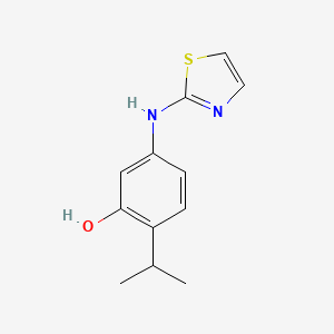 molecular formula C12H14N2OS B8302908 2-Isopropyl-5-(thiazol-2-ylamino)phenol 