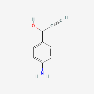 molecular formula C9H9NO B8302916 1-(4-Amino-phenyl)-2-propyn-1-ol 
