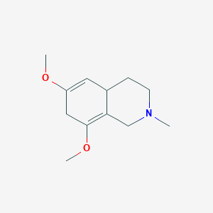 molecular formula C12H19NO2 B8302923 1,2,3,4,4a,7-Hexahydro-6,8-dimethoxy-2-methylisoquinoline 