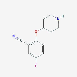 5-Fluoro-2-(piperidin-4-yloxy)-benzonitrile