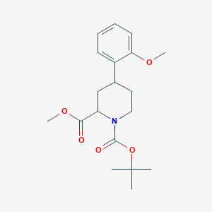 molecular formula C19H27NO5 B8302958 1-Tert-butyl 2-methyl 4-(2-methoxyphenyl)piperidine-1,2-dicarboxylate 