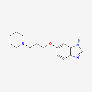 molecular formula C15H21N3O B8302966 6-(3-piperidin-1-yl-propoxy)-1H-benzoimidazole 