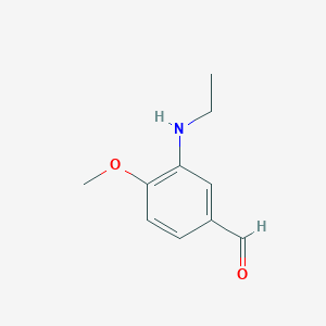 molecular formula C10H13NO2 B8302988 3-Ethylamino-4-methoxy-benzaldehyde 