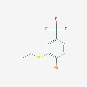 molecular formula C9H8BrF3S B8303014 (2-Bromo-5-(trifluoromethyl)phenyl)(ethyl)sulfane 