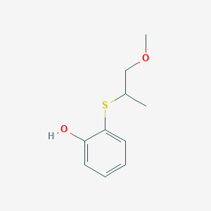 molecular formula C10H14O2S B8303022 o-(1-Methoxy-2-propylthio)-phenol 