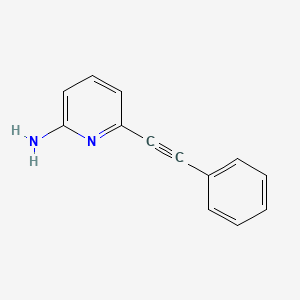 molecular formula C13H10N2 B8303040 2-Amino-6-(1-phenylethyn-2-yl)pyridine 