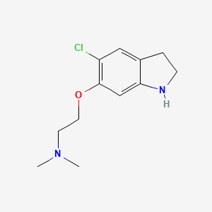molecular formula C12H17ClN2O B8303043 5-Chloro-2,3-dihydro-6-(2-dimethylaminoethoxy)-1H-indole 