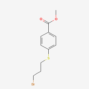 molecular formula C11H13BrO2S B8303049 Methyl 4-(3-bromopropylthio)benzoate 