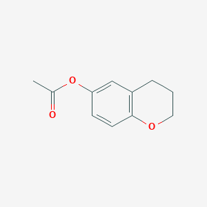 molecular formula C11H12O3 B8303103 6-Acetoxy-3,4-dihydrobenzopyran CAS No. 5614-79-9