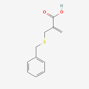 molecular formula C11H12O2S B8303112 2-Benzylsulfanylmethylacrylic acid 