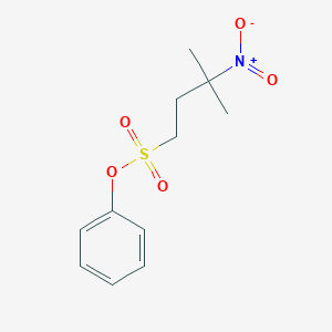 molecular formula C11H15NO5S B8303223 Phenyl 3-methyl-3-nitrobutane-1-sulfonate 