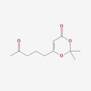 molecular formula C11H16O4 B8303226 2,2-Dimethyl-6-(4-oxopentyl)-1,3-dioxin-4-one 