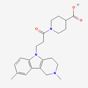 3-(1,2,3,4-Tetrahydro-2,8-dimethylpyrido[4,3-b]indol-5-yl)propanoylpiperidine-4-carboxylic acid