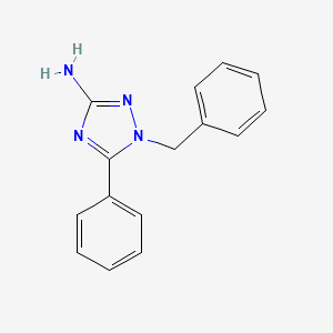 molecular formula C15H14N4 B8303242 1-benzyl-5-phenyl-1H-1,2,4-triazol-3-amine 