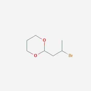 molecular formula C7H13BrO2 B8303268 2-(2-Bromopropyl)-1,3-dioxane 