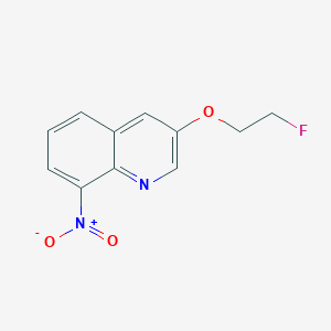 molecular formula C11H9FN2O3 B8303286 3-(2-Fluoro-ethoxy)-8-nitro-quinoline 