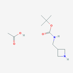 molecular formula C11H22N2O4 B8303325 Tert-butyl azetidin-3-ylmethylcarbamate acetate 