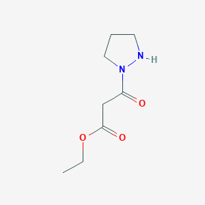 3-Oxo-3-pyrazolidin-1-yl propionic acid ethyl ester