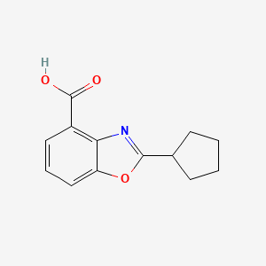 molecular formula C13H13NO3 B8303387 2-Cyclopentylbenzoxazole-4-carboxylic acid 