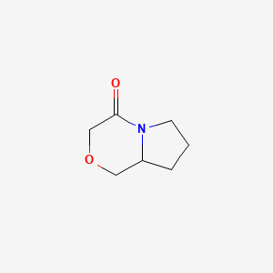 molecular formula C7H11NO2 B8303402 Tetrahydropyrrolo[2,1-c][1,4]oxazin-4-one 