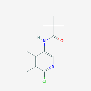 molecular formula C12H17ClN2O B8303426 2-Chloro-3,4-dimethyl-5-pivaloylaminopyridine 