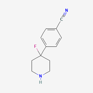 4-(4-Fluoropiperidin-4-yl)benzonitrile