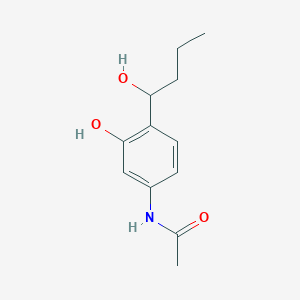 molecular formula C12H17NO3 B8303465 N-(3-Hydroxy-4-(1-hydroxybutyl)phenyl)acetamide 