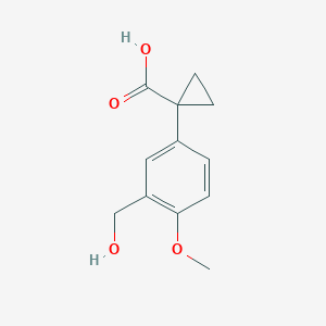 1-(3-(Hydroxymethyl)-4-methoxyphenyl)cyclopropanecarboxylic acid