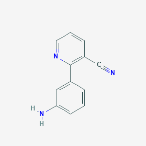 molecular formula C12H9N3 B8303539 3-(3-Cyanopyridin-2-yl)aniline 