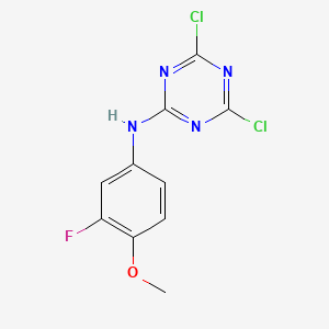 (4,6-Dichloro-[1,3,5]triazin-2-yl)-(3-fluoro-4-methoxy-phenyl)-amine
