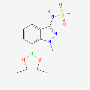 N-(1-methyl-7-(4,4,5,5-tetramethyl-1,3,2-dioxaborolan-2-yl)-1H-indazol-3-yl)methanesulfonamide