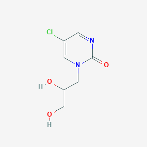 molecular formula C7H9ClN2O3 B8303663 1-(2,3-Dihydroxypropyl)-5-chloropyrimid-2-one 