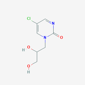 molecular formula C7H9ClN2O3 B8303663 5-chloro-1-(2,3-dihydroxypropyl)pyrimidin-2-one 