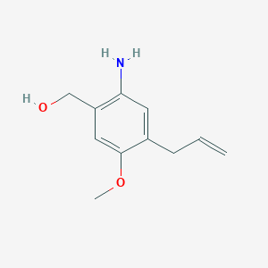 molecular formula C11H15NO2 B8303668 2-Amino-5-methoxy-4-(2-propenyl)benzylalcohol 