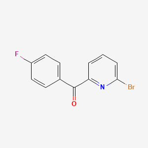 molecular formula C12H7BrFNO B8303678 (6-Bromopyridin-2-yl)-(4-fluorophenyl)-methanone 