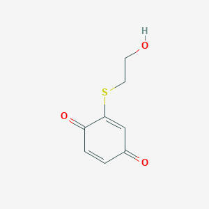molecular formula C8H8O3S B8303686 2-(beta-Hydroxyethylthio)-1,4-benzoquinone 