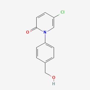 molecular formula C12H10ClNO2 B8303696 5-Chloro-1-(4-hydroxymethyl-phenyl)-1H-pyridin-2-one 