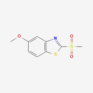 molecular formula C9H9NO3S2 B8303707 5-Methoxy-2-methylsulphonylbenzothiazole 