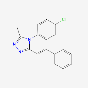 molecular formula C17H12ClN3 B8303731 7-Chloro-1-methyl-5-phenyl-s-triazolo[4,3-a]quinoline 