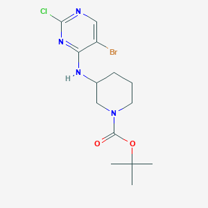 Tert-butyl 3-[(5-bromo-2-chloropyrimidin-4-yl)amino]piperidine-1-carboxylate