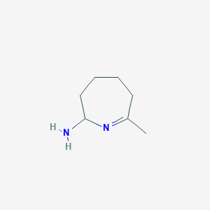 molecular formula C7H14N2 B8303744 2-amino-7-methyl-3,4,5,6-tetrahydro-2H-azepine 