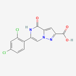 6-(2,4-Dichlorophenyl)-4-oxo-4,5-dihydropyrazolo[1,5-a]pyrazine-2-carboxylic acid