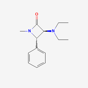 molecular formula C14H20N2O B8303779 trans-1-Methyl-3-diethylamino-4-phenyl-2-azetidinone 