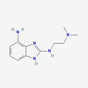 molecular formula C11H17N5 B8303813 4-amino-2-[2-(dimethylamino)-ethylamino]-1H-benzimidazole 