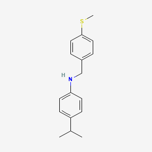 molecular formula C17H21NS B8303819 (4-Isopropylphenyl)[4-(methylthio)benzyl]amine 
