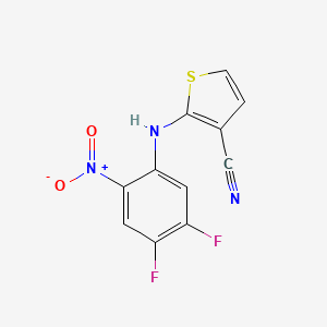 molecular formula C11H5F2N3O2S B8303824 2-(4,5-Difluoro-2-nitro-phenylamino)-thiophene-3-carbonitrile 