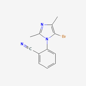 2-(5-bromo-2,4-dimethyl-1H-imidazol-1-yl)benzonitrile