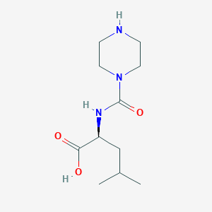 molecular formula C11H21N3O3 B8303830 n-(Piperazin-1-yl)carbonyl-l-leucine 