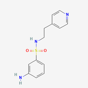 molecular formula C13H15N3O2S B8303848 3-Amino-n-(2-pyridin-4-yl-ethyl)-benzenesulfonamide 