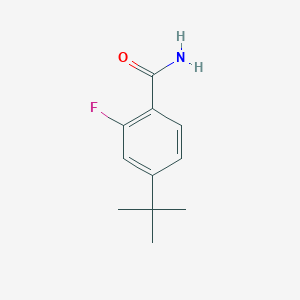 molecular formula C11H14FNO B8303856 4-Tert-butyl-2-fluorobenzamide 